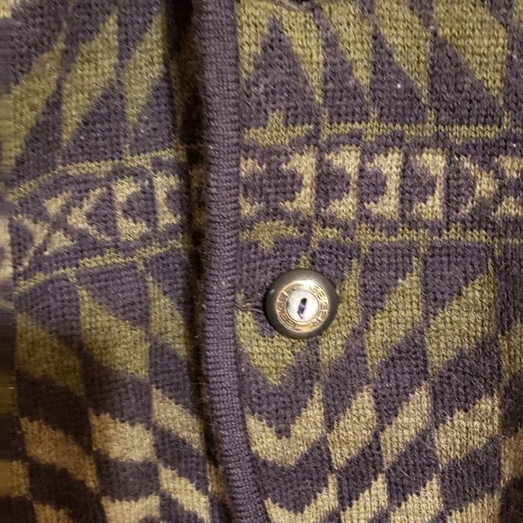 Authentic Geiger Sweater/Jacket, Blue, Tan, White & olive, 50 - Picture 2 of 12